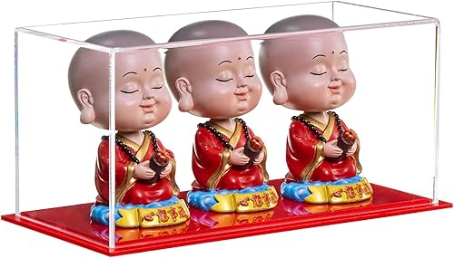 Vista 304 de Better Display Cases Versátil vitrina de acrílico transparente - Caja rectangular grande con base blanca 18" x 12" x 3" (BK09)