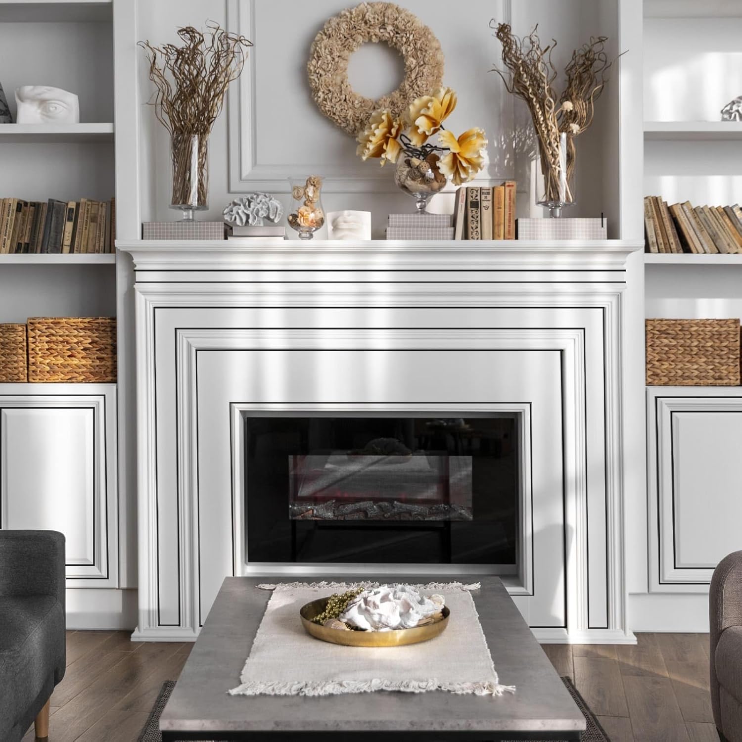 0.25in × 20Ft Peel and Stick Wall Molding Trim - Flexible Self Adhesive Molding Trim for Walls, Edges, Borders, Window Frames, Backsplash Tiles - Matte Black Waterproof Trim - Image 3