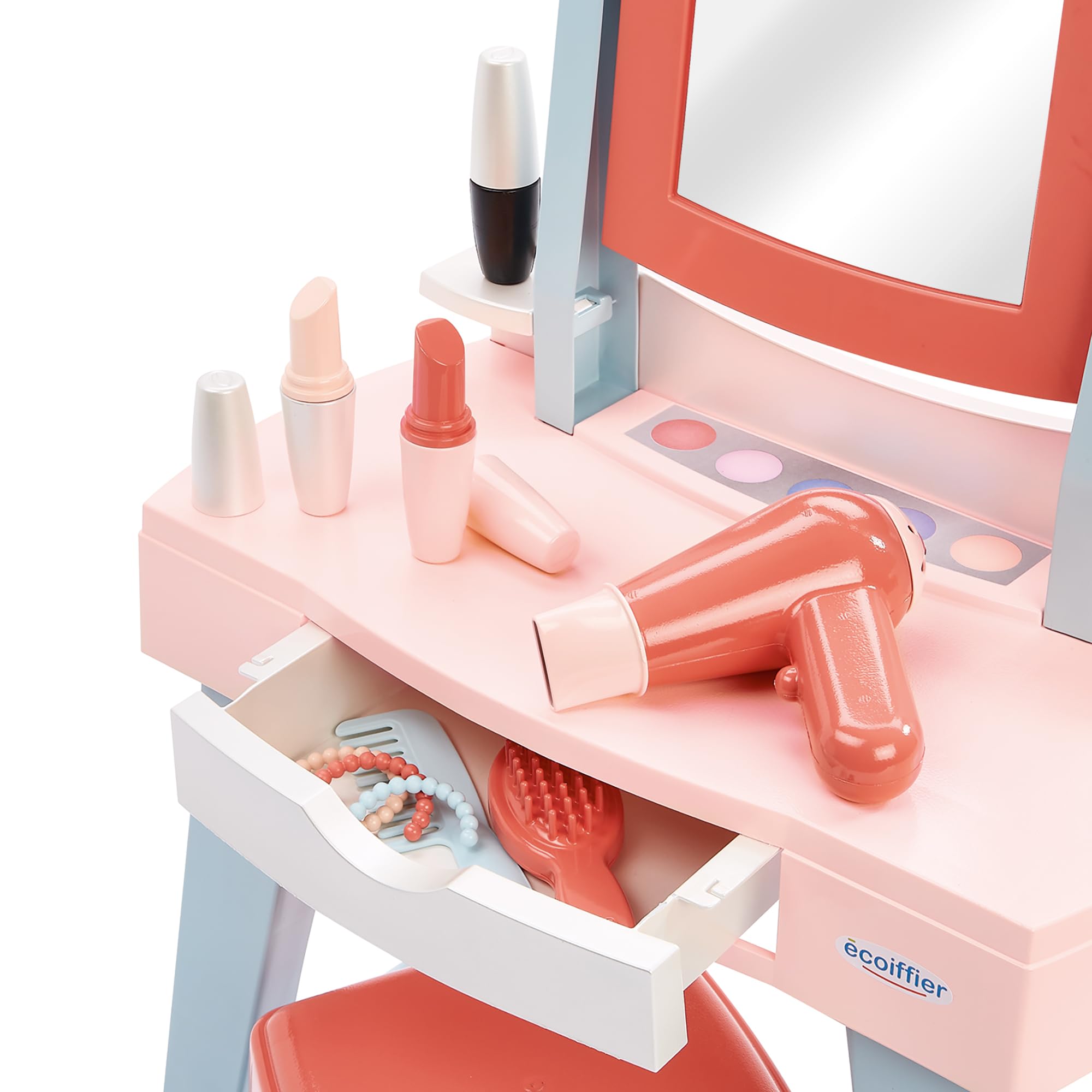 Ecoiffier - 1819 - La mia prima toeletta - per Bambini - da 12 a 36 Mesi - con il suo specchio e altri accessori - per farmi bella e acconciarmi come una grande