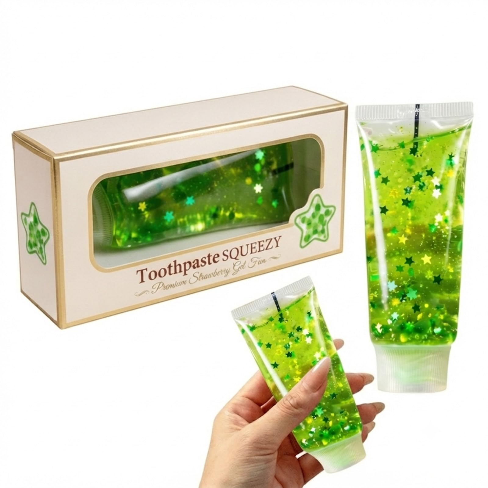 Toothpaste Squishy, Jam-Filled Toothpaste Tube Shape Stress Ball for Adults