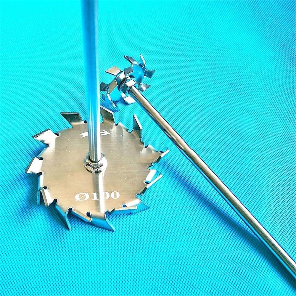 Laborrührpaddel aus Edelstahl 304, Zahnform, Dispersionspaddel mit Rührstab-Set (3–18 cm)(8cm Disk with Rod)