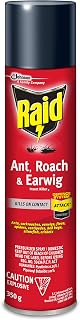Raid Ant, Roach and Earwig Insect Killer Spray, Kills Listed Bugs on Contact, For Indoor Use, 350g
