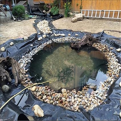 Image Pond skins,Rubber Pond Liner HDPE Fish Pond Liner Pond Skins for Fish Ponds,Water Features, Fountains, Waterfall and Water Gardens WMEIE (Color : Black, Size : 4x4m) Image Pond skins,Rubber Pond Liner HDPE Fish Pond Liner Pond Skins for Fish Ponds,Water Features, Fountains, Waterfall and Water Gardens WMEIE (Color : Black, Size : 4x4m)