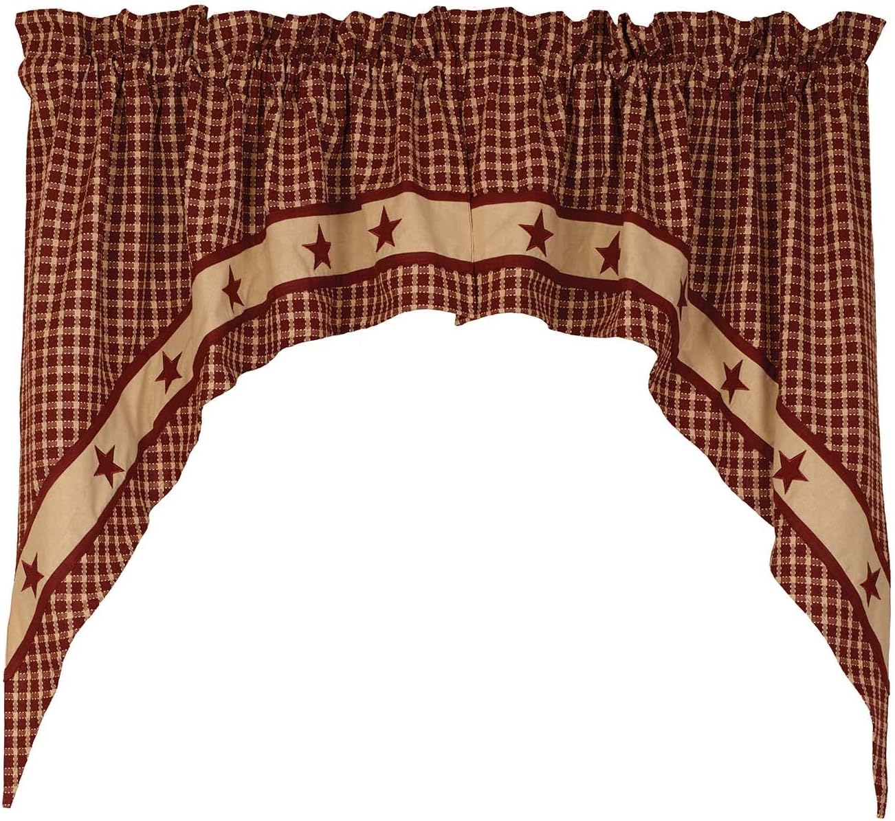 Country House Collection 34723 Burgundy Prairie Star Swag, 36-inch
