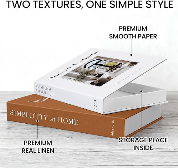 Decorative Books for Modern Home, Fake Books Storage Boxes for Decoration