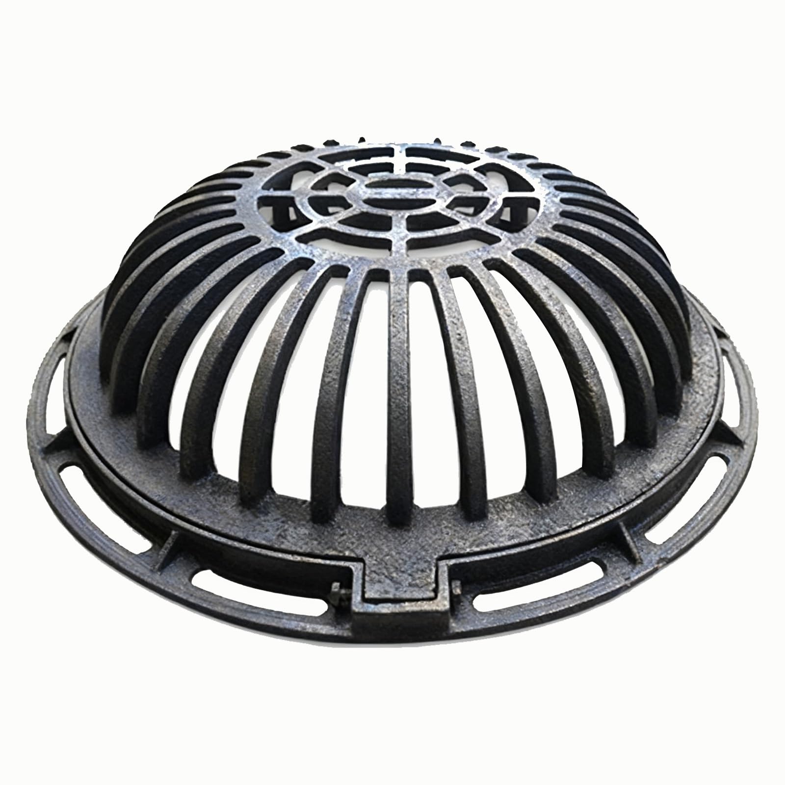 Grille de vidange en fonte 45x11,9 cm pour drainage extérieur