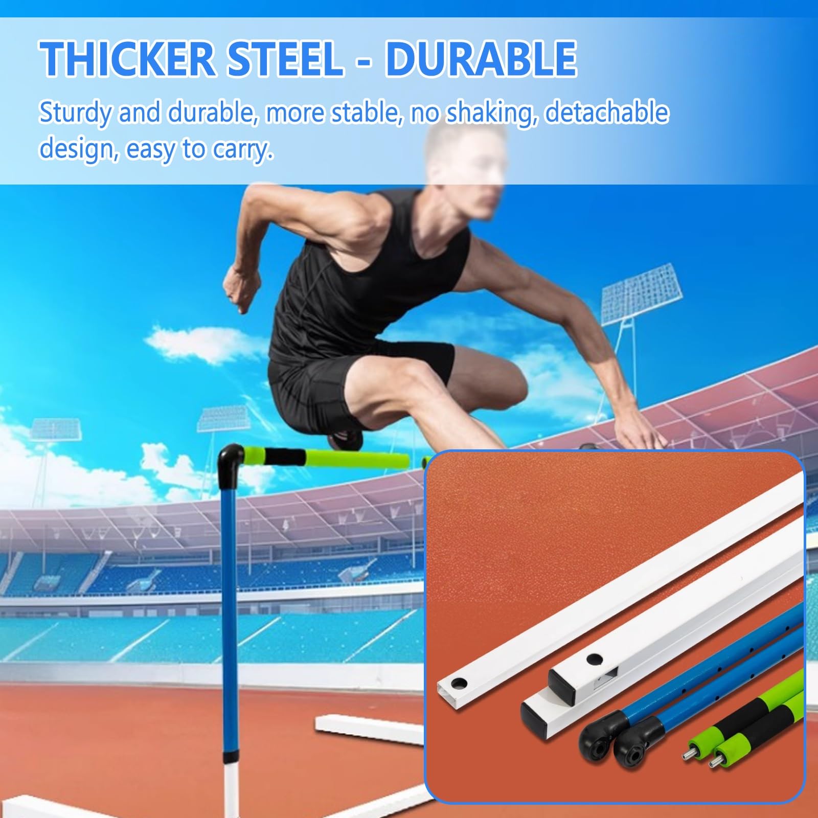 Verstellbare Agility-Trainingshürden für Geschwindigkeit und Springübungen, perfekt für Fußball-, Basketball- und Hindernisparcours-Workouts