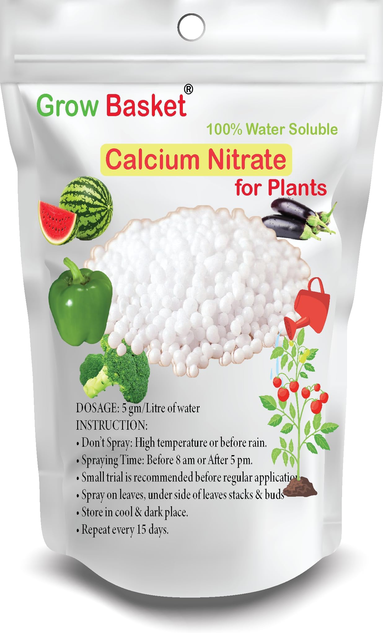 Calcium Nitrate Fertilizer Greenhouse Grade Plant Food for Hydroponics, Indoor/Outdoor Plants & Flower Gardens – Fruit, Vegetables, Holistic Herbs. Blossom End Rot Tomatoes (950)