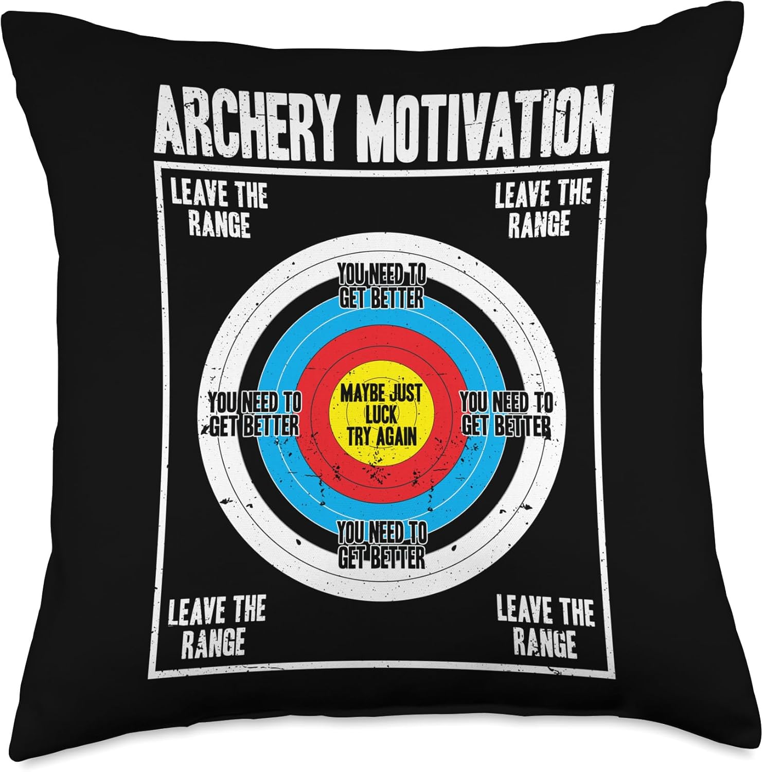 Archer Motivation with Archery Target Throw Pillow Home
