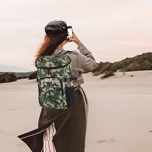 Miniatura 7 de WOLT Mochila enfriadora, 24 latas aisladas, a prueba de fugas, ligera y suave, enfriador de camping, enfriador de playa de gran capacidad, mochila