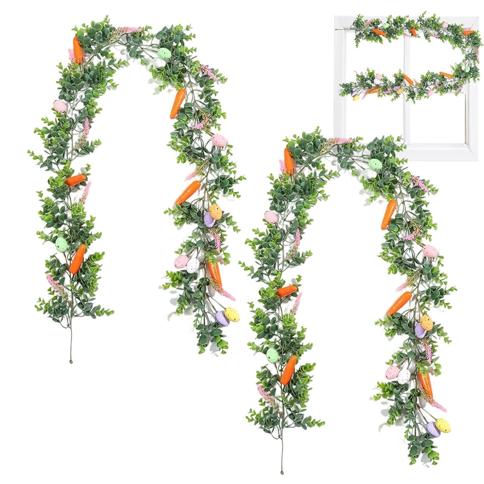 Guirlande de Pâques pastel 1,7m | Décoration œuf artificiel