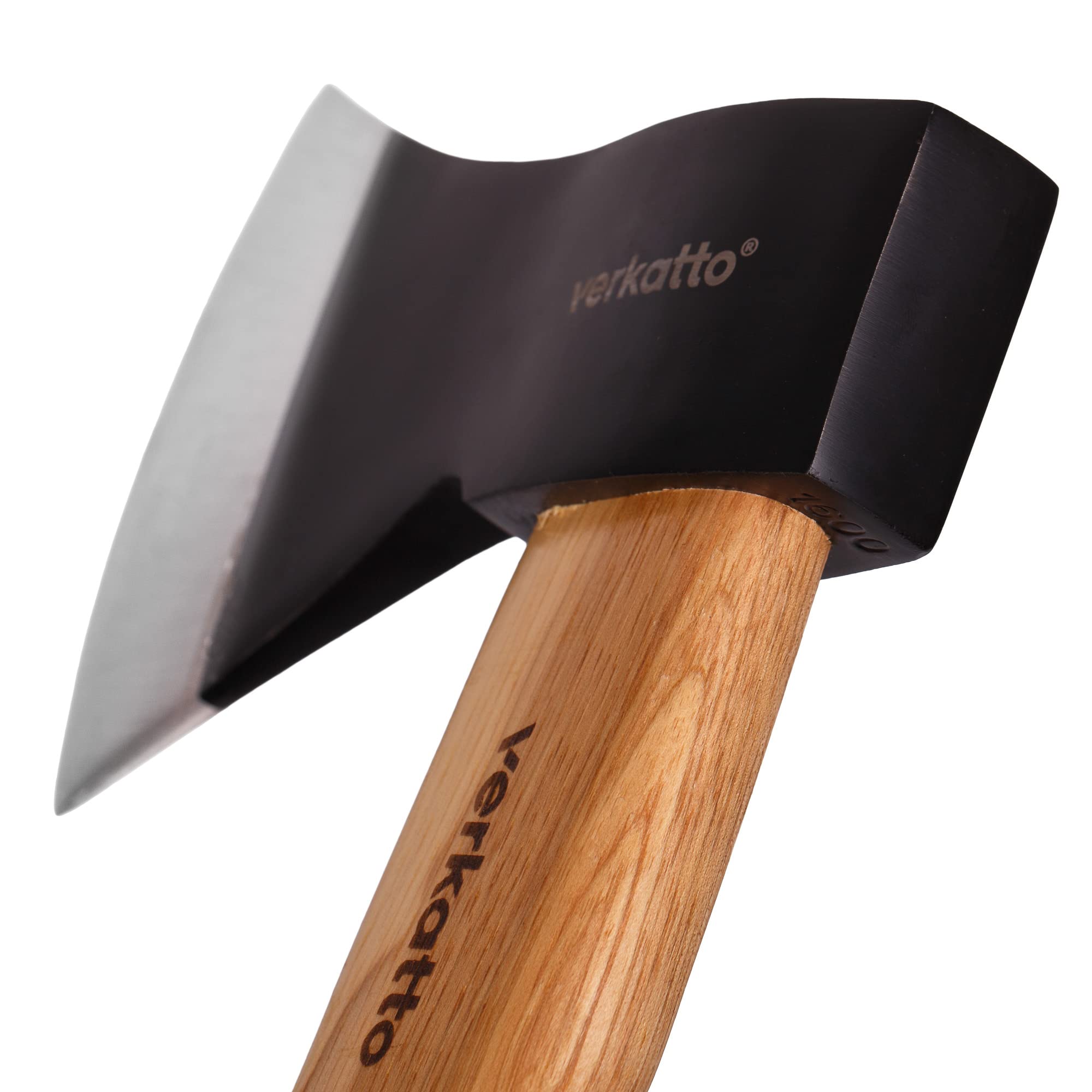 Mivos Hacha Forestal 1600 g Con Mango de Madera de Hickory y Cabeza de Acero Al Carbono - 83 cm - Para Cortar, Rajar, Partir y Procesar Madera en Jardín y Bosque