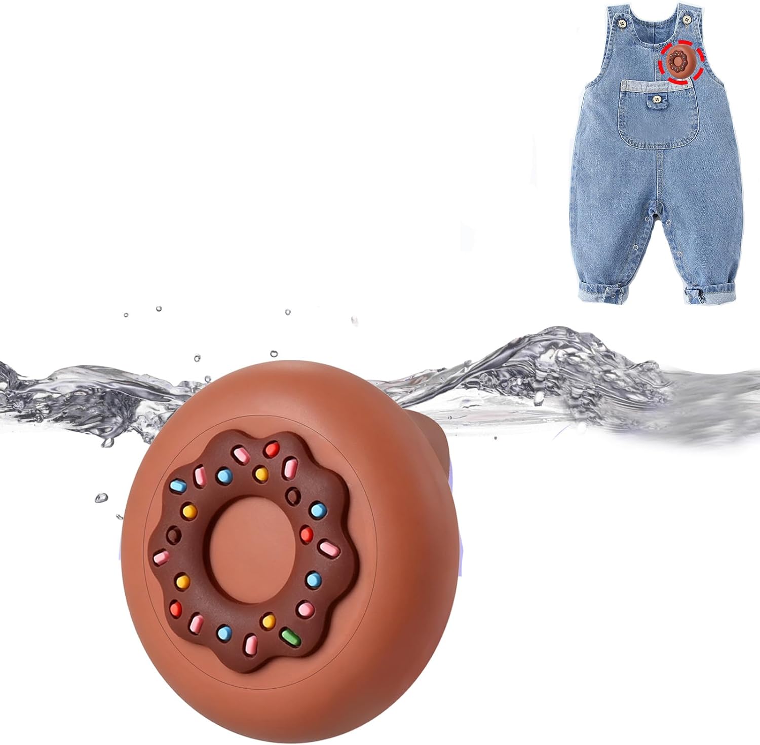 Case Hidden for Airtag, GPS Tracker Holder Pendant Case Cover Clothing Shoe Sole Airtec for Kids, Elderly, Pets, Backpack, Luggage (3D Donut)