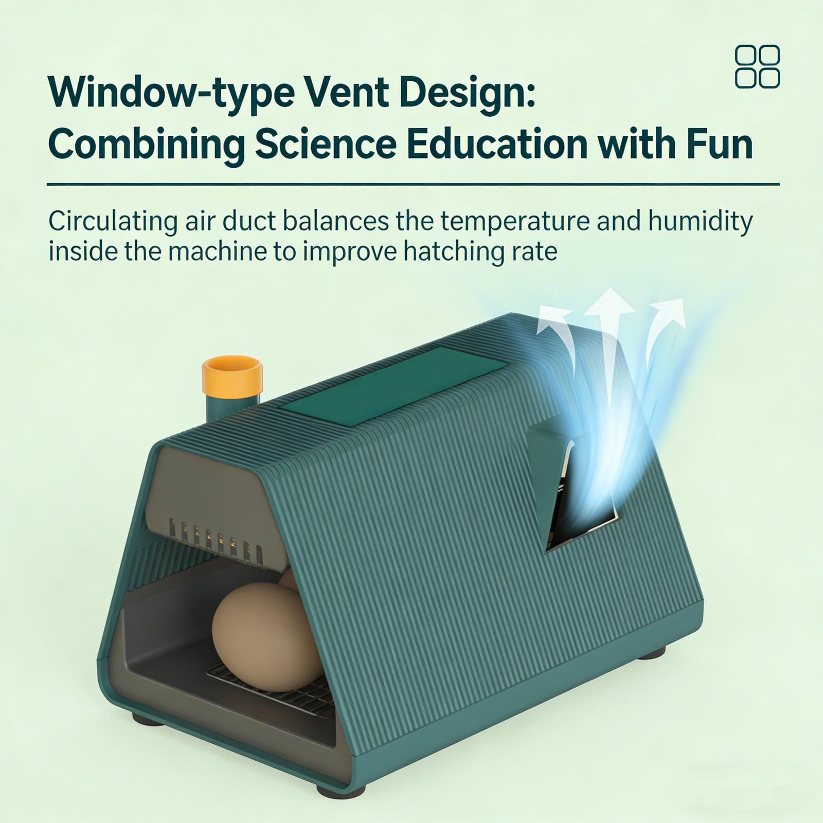Incubadora De Huevos Con Giratrice Automatica E Controllo Dell'umidità - 10 Graziose Incubatrici A Forma Di Casetta Con Finestra Di Visualizzazione Per La Cova Di Pollo, Anatra E Uova Di Quaglia