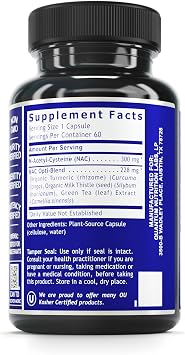 Quantum Nutrition Labs NAC - N-Acetyl-L-Cysteine, Liver & Immune Support, NAC Supplement, N-Acetyl Cysteine, 300mg NAC Per Capsule - 60 Vegetarian Capsules