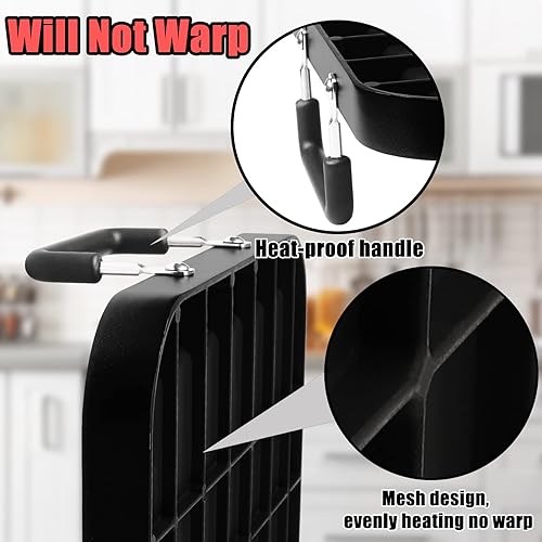 Miniatura 6 de Vayepro Sartén de 2 quemadores con tapa de vidrio, plancha plana superior para estufa de vidrio, plancha de panqueques de aluminio, plancha