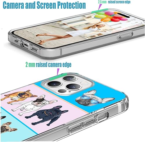 Miniatura 5 de Funda para iPhone 14 Pro para mujeres, hombres y niñas, protección completa, a prueba de golpes, delgada, suave de TPU transparente, diseño para