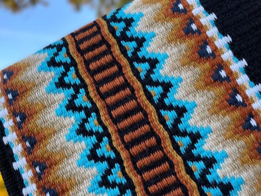 Horse Western Ranch Saddle pad/New Zealand Wool Western Saddle Blanket Top Wool Pad Sensor Flex (Customization Available) SDE18