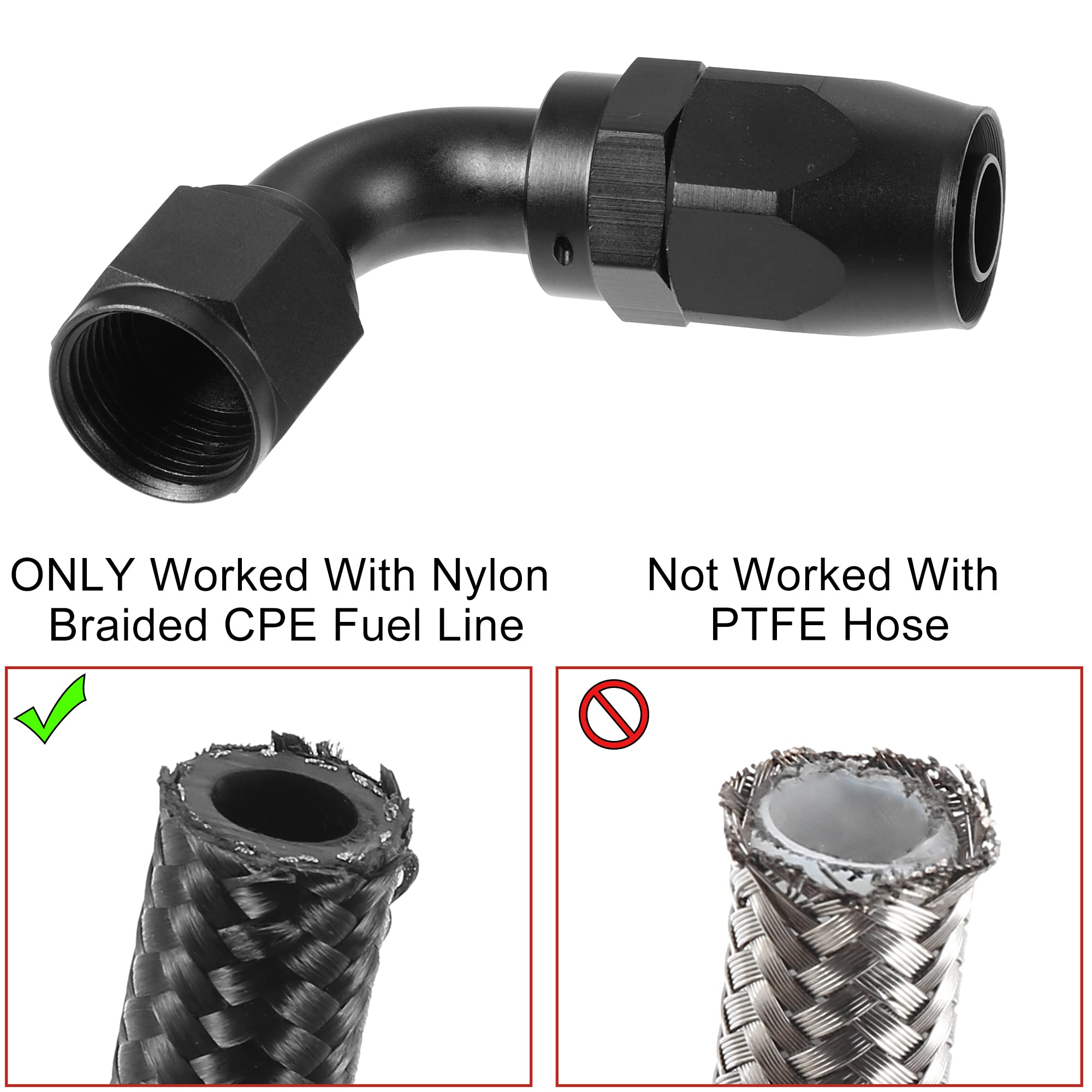 アールズ製フィッティングジョイント#10ホースエンド AN10 ホースエンド アダプター 継手 メッシュホース