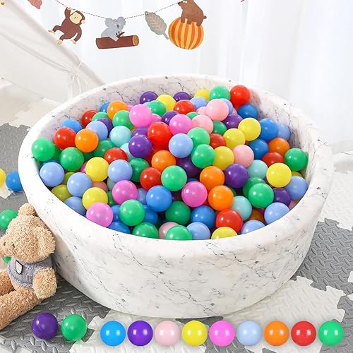 Miniatura 2 de STARBOLO Pelotas para hogueras  100 bolas para el hoyo de pelotas, bolas de plástico, pelotas de gateo para bebés, niñas y niños, juegos de fiesta