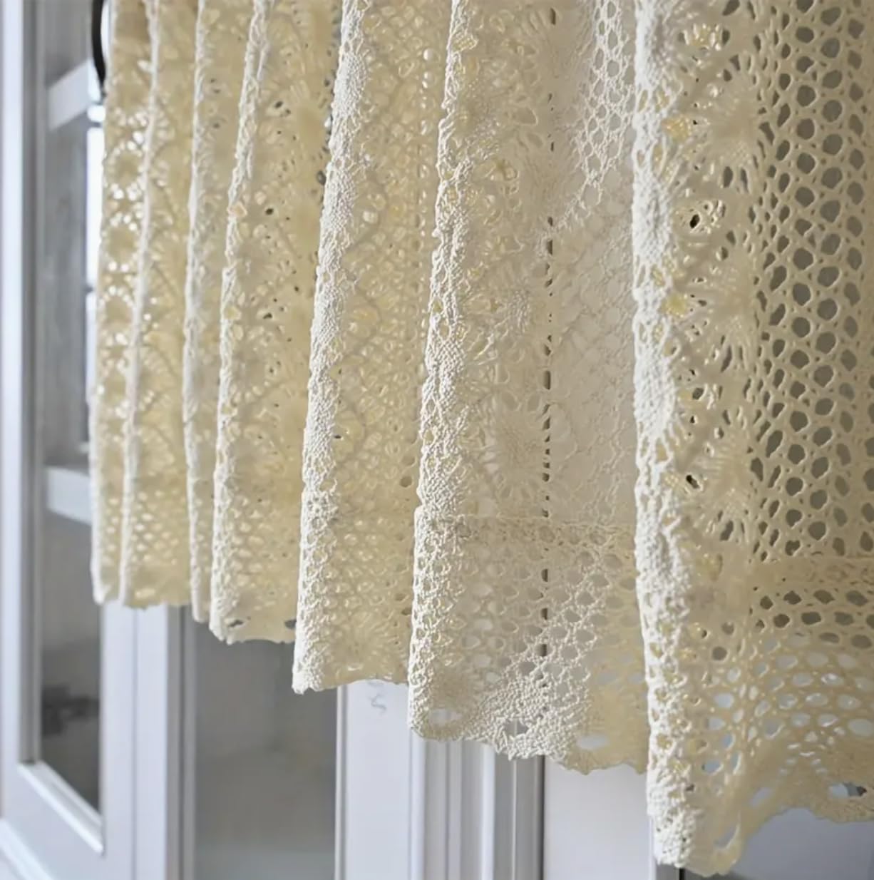 Amazon｜Ponoa(ポノア) カフェカーテン レース 小窓 間仕切り 目隠し