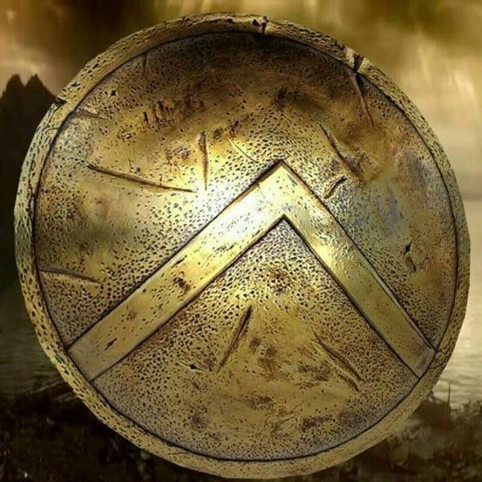 Bouclier médiéval en acier et fer 300 Leonidas Grec Spartan Shield croisé guerrier Cosplay costumes LARP Armor Shield Halloween