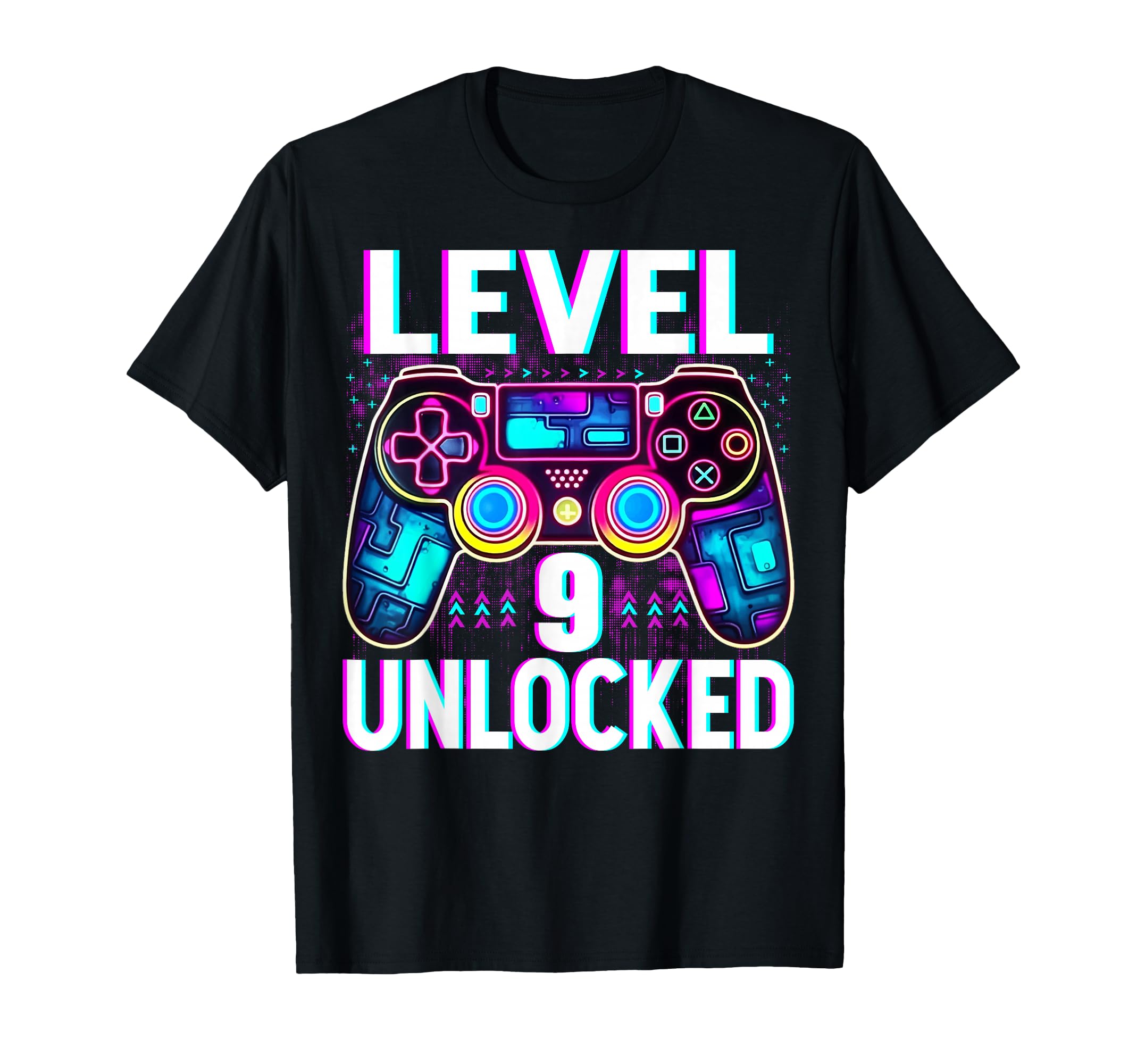 Level 9 Unlocked Shirt Funny Video Gamer Geek 9th Birthday T-Shirt