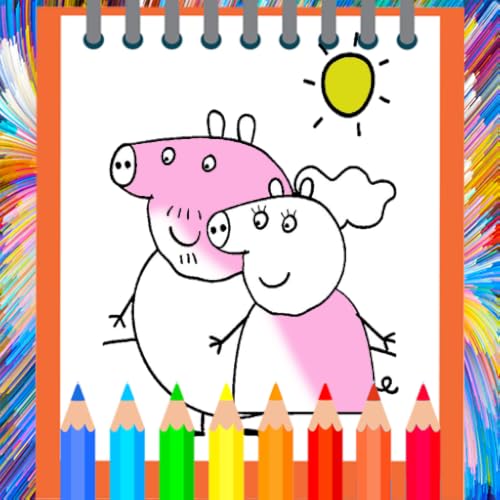 Cute Pig Coloring Book - For All Age