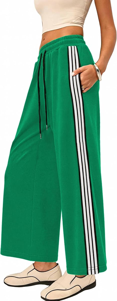 Lumister Women's High Waist Wide-Leg Track Pants with Pockets - Lightweight Quick-Dry Athletic Joggers for Comfort & Style