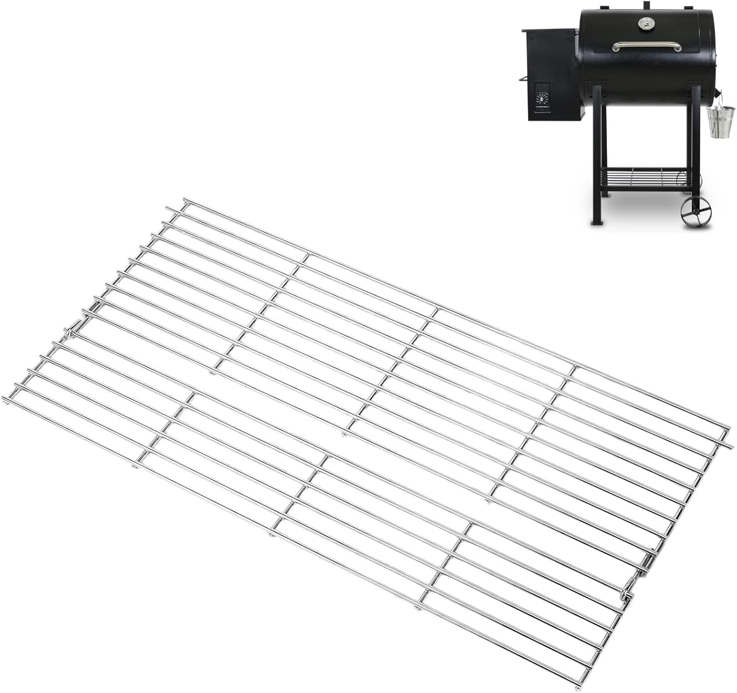 GRISUN Warming Rack for Pit Boss 700FB Pellet Grill, Stainless Steel Upper Warming Rack Replacement for Pit Boss 400FB Pro 600 & Z Grills 550B, Foldable BBQ Grill Top Rack
