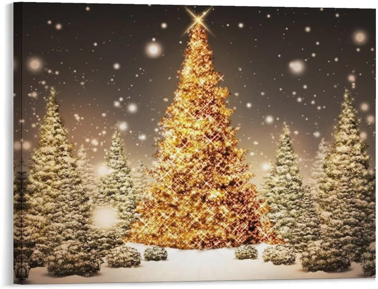 クリスマスツリー 絵 壁絵 インテリア Amazon.co.jp: アートポスター フレーム 装飾画 クリスマス