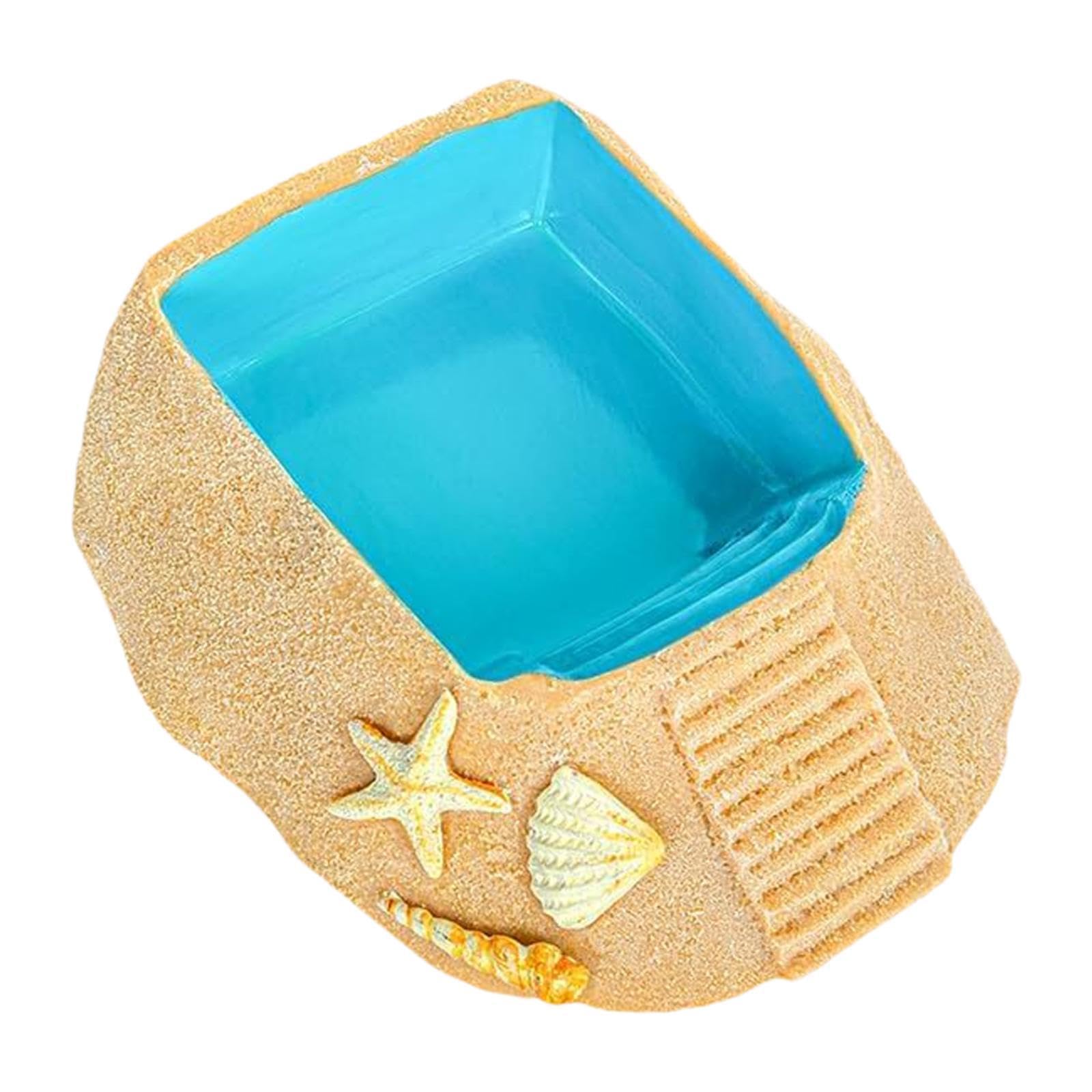 Ciotola per Acquario a Forma di, Accessorio per Acquario, Ciotola per Acqua in Resina per Tartarughe, Piscina per Il Bagno, Forniture per Habit