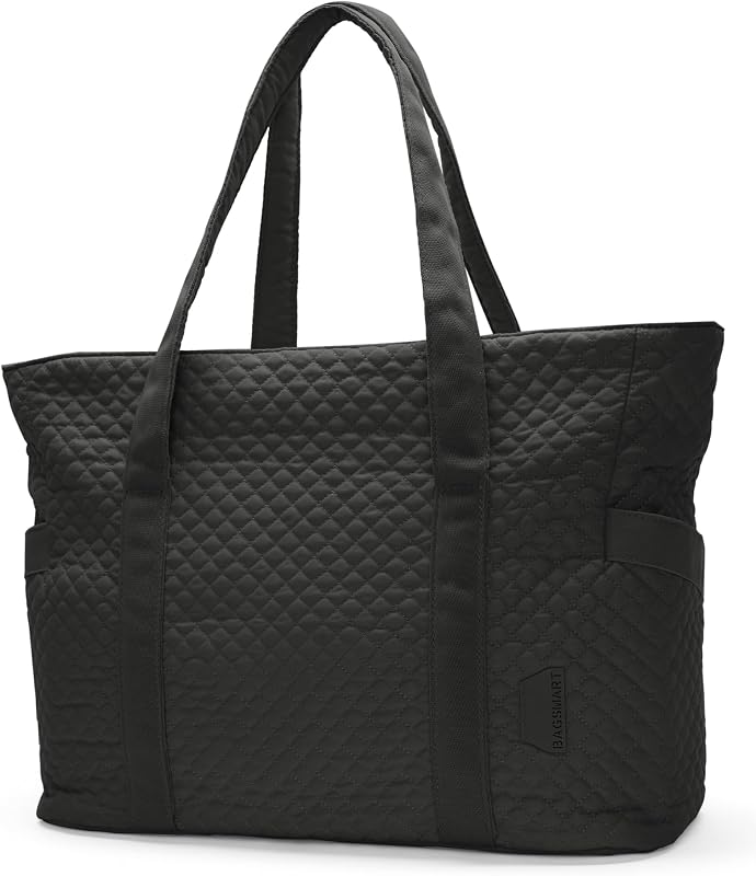 Crush Tote Bag for Women, 20L Puffer Work Tote with Zipper, Travel Essentials Quilted Nurse Hospital Bag