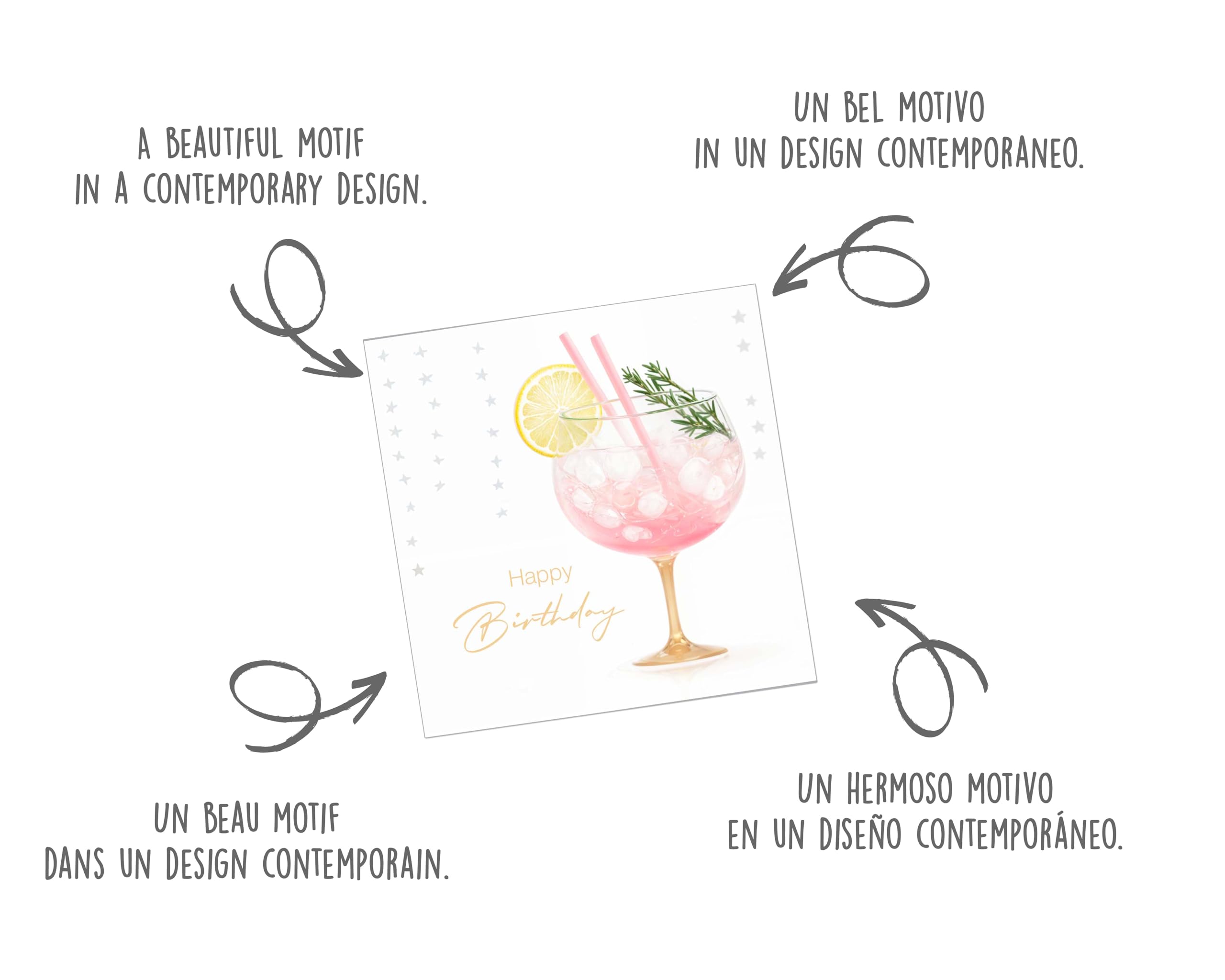 Edition Seidel Carte D'anniversaire De Qualité Supérieure Avec Enveloppe - Carte De Vu0153ux Avec Inscription En Allemand « Happy Birthday » Pour