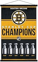 Vista 8 de Trends International NHL Boston Bruins - Póster de pared Champions 23, 22.37 x 34.00 pulgadas, paquete de impresión y colgador de madera de haya