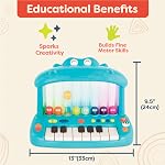 B. toys – Hippo Pop – Musical Toy Keyboard – Play Piano – Songs, Sounds & Lights – Musical Instrument for Toddlers, Kids – 12+ Months
