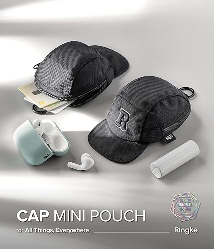 Miniatura 2 de Ringke Mini tapa de bolsa con mosquetón, bolsa pequeña para auriculares inalámbricos universales, accesorios de llavero impermeables duraderos