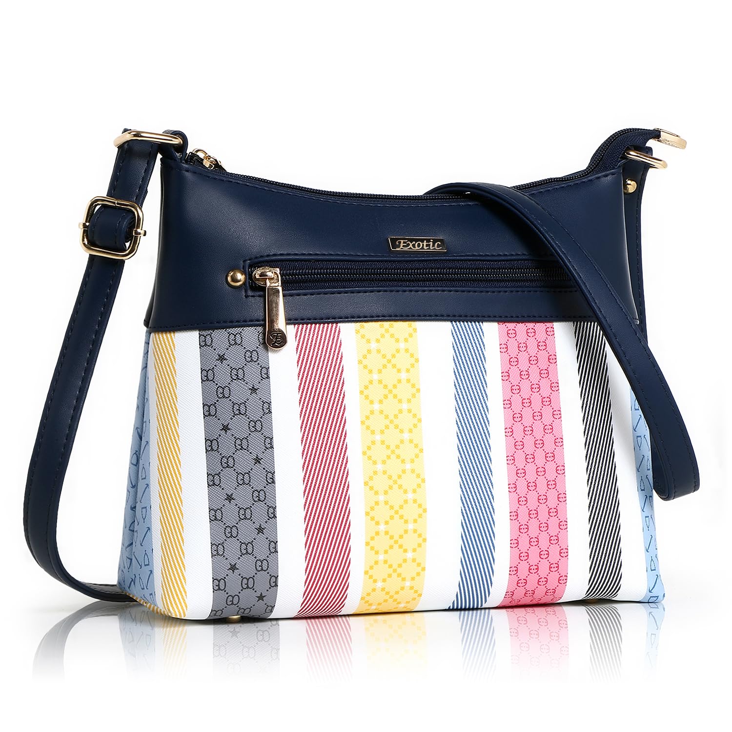 EXOTICWomen's Dualtone Crossbody bag - Blue