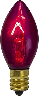 Northlight Pack of 4 Pink Twinkle C7 Transparent Christmas Replacement Bulbs