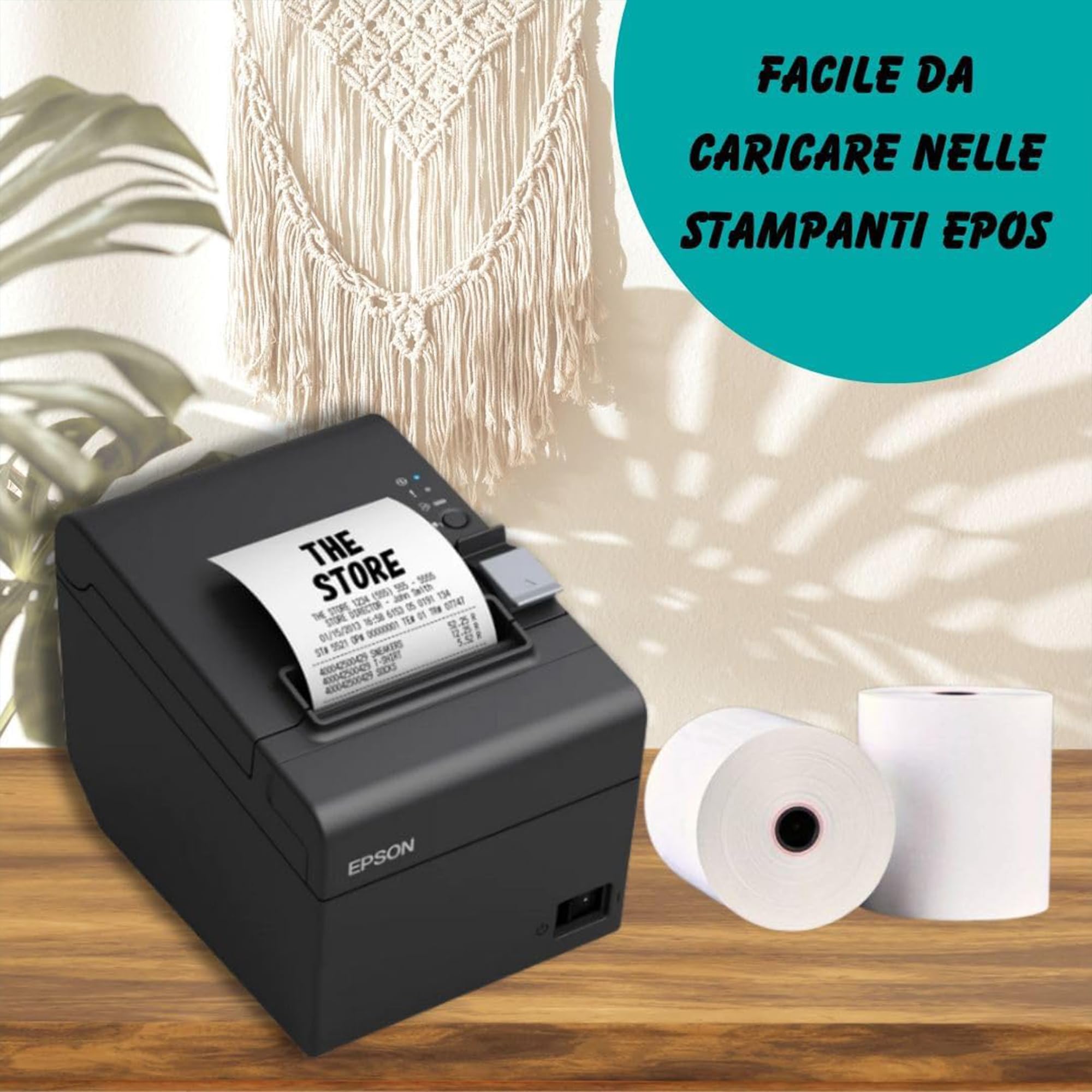 Double Dragon Rotolo di Carta Termica Premium 80 x 80 mm per Stampante EPOS, Terminale POS, Registratore di Cassa [Confezione da 10]