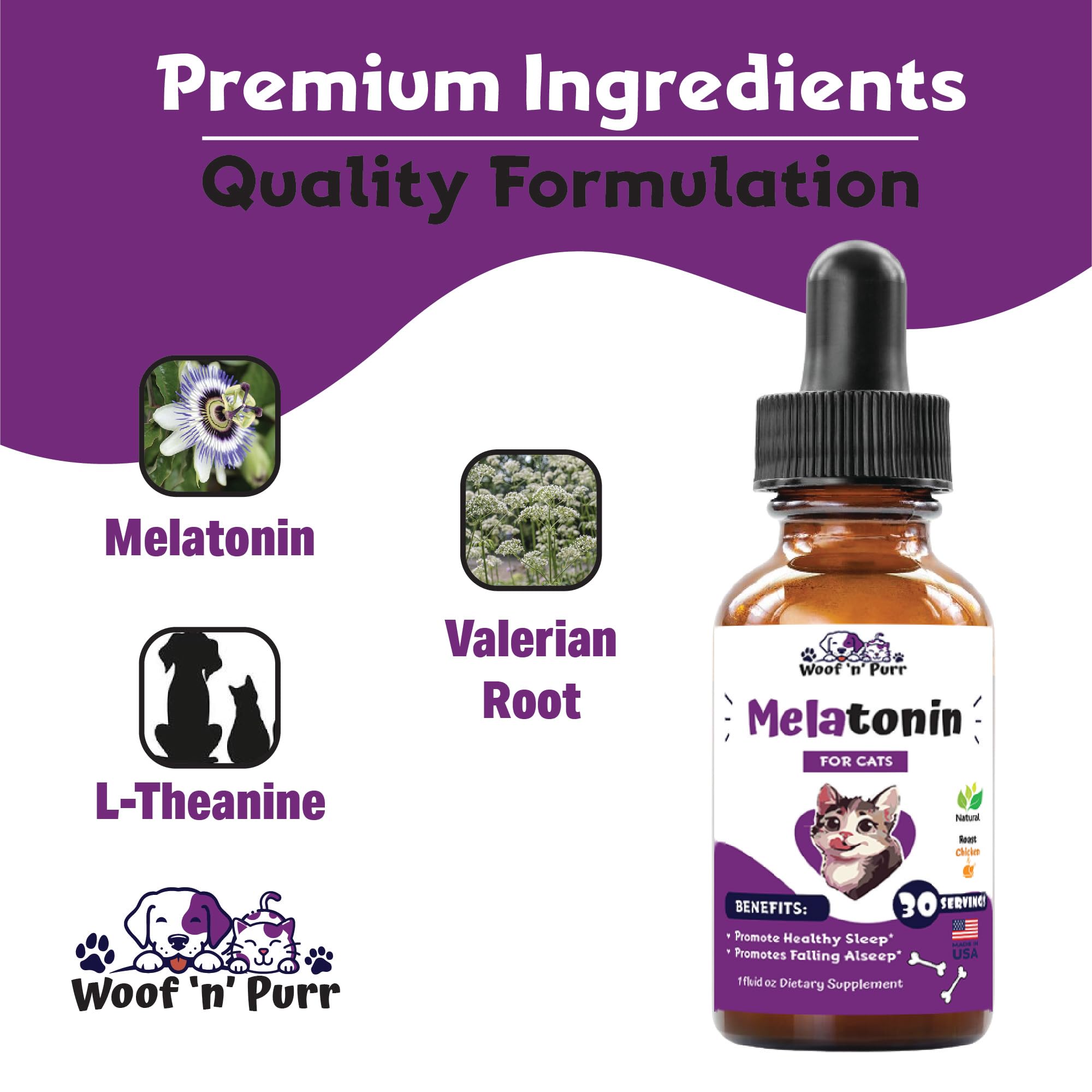 Melatonin for Cats | Supports Healthy, Restful Sleep for Your Cat | Cat Stress Relief | Cat Calming | Cat Anxiety Relief | Cat Melatonin | Anxiety Relief for Cats | Cat Sleep Aid | 1 fl oz - image 4