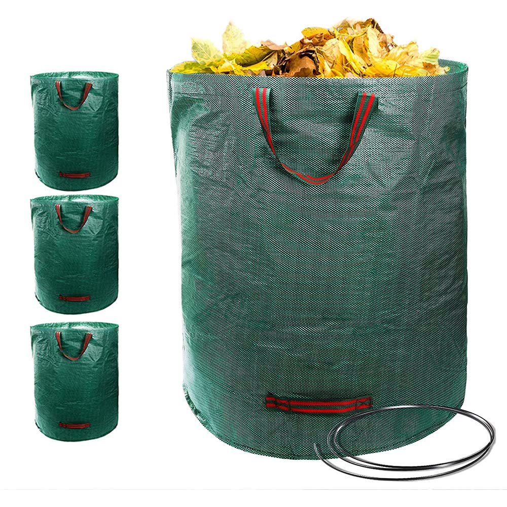 Vendeur pro 500L Sac Dechets Verts, PE Sac de Jardin, Sac Jardinage Dechets Réutilisable (4, 500L)