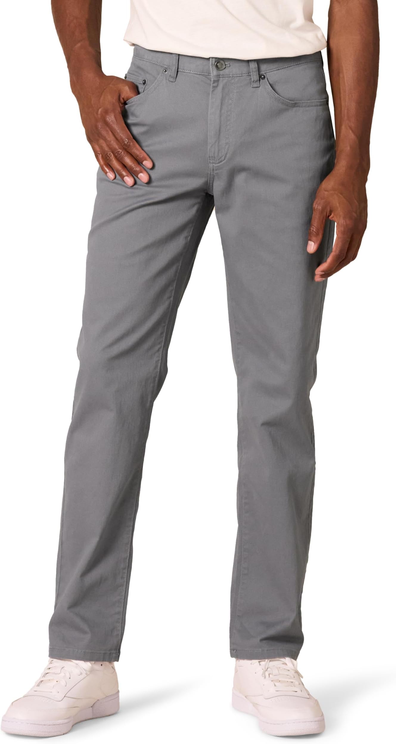 Amazon EssentialsMen's Straight Fit 5-Pocket Stretch Twill PantsOEKO-TEX STANDARD 100
