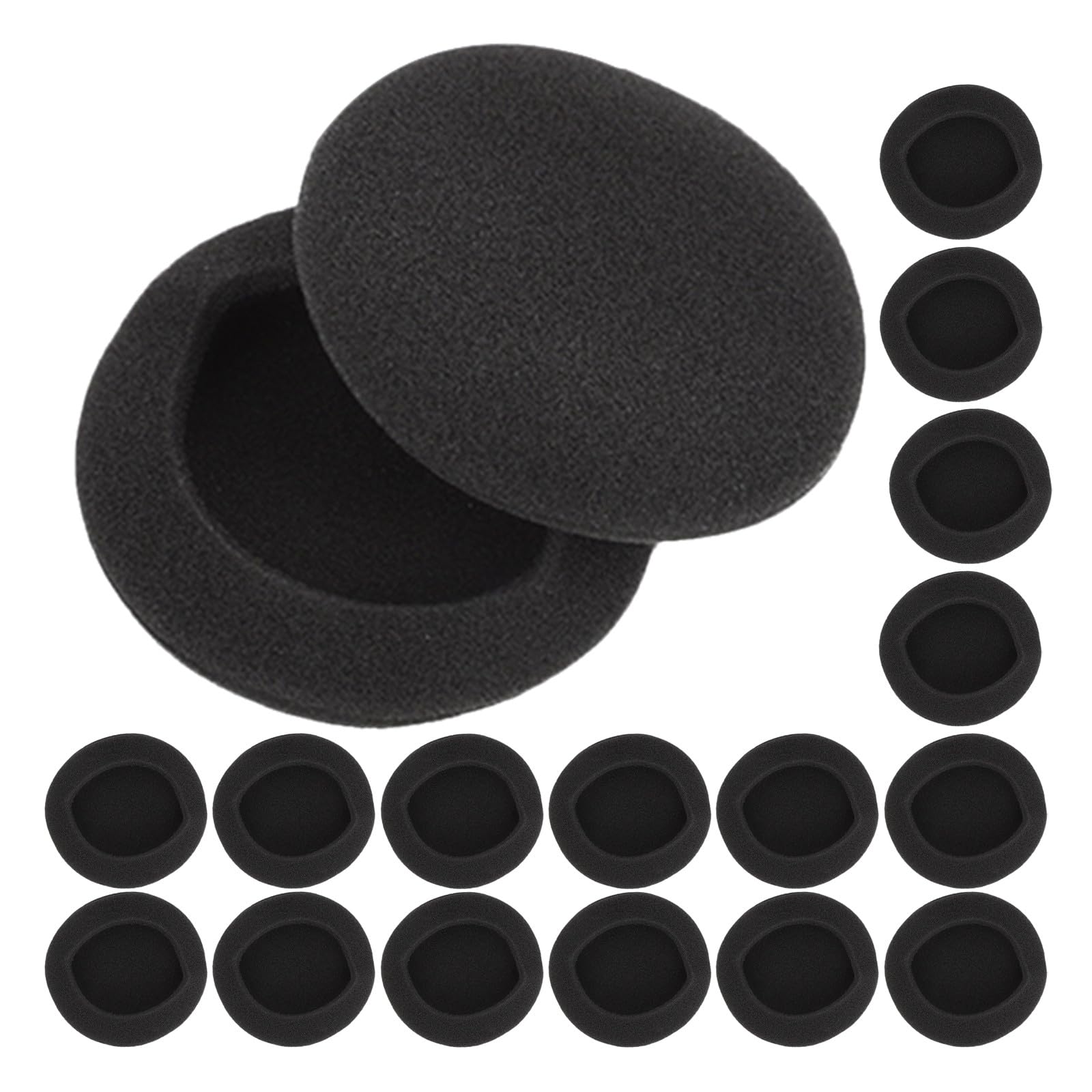 jojofuny Lot de 24 Coussinets d'oreille de Rechange 55 mm, compatibles avec la Plupart des Casques téléphoniques de Bureau de Taille Standard - Isolation phonique renforcée