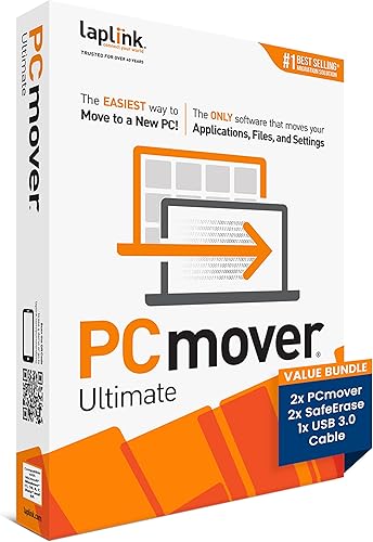 Miniatura 9 de Laplink PCmover Ultimate 11 - Migration of your Applications, Files, and Settings from an Old PC to a New PC - Data Transfer Software - With
