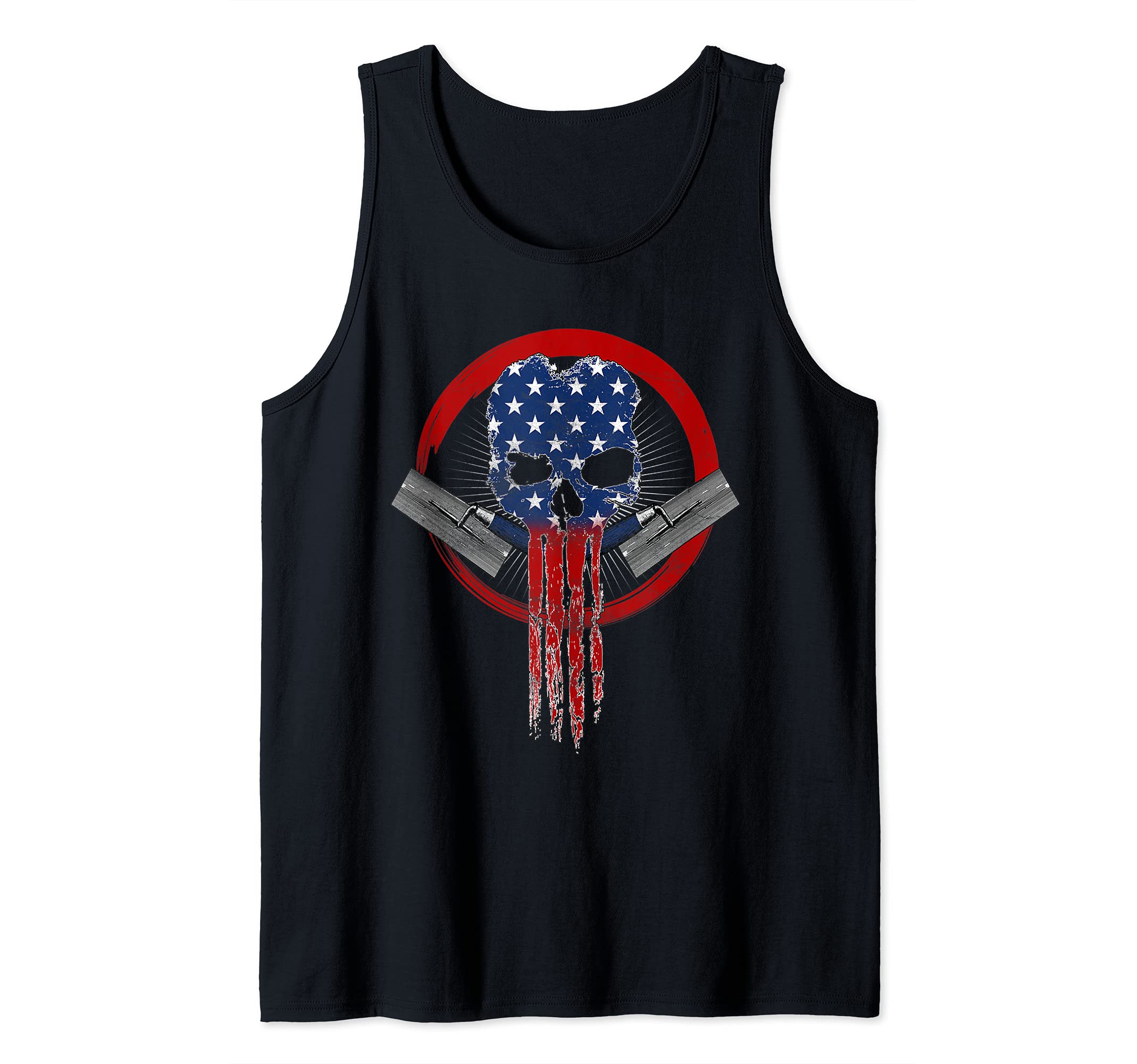 Concrete Finisher Patriotic American Flag Cement Mason Tank Top, Black