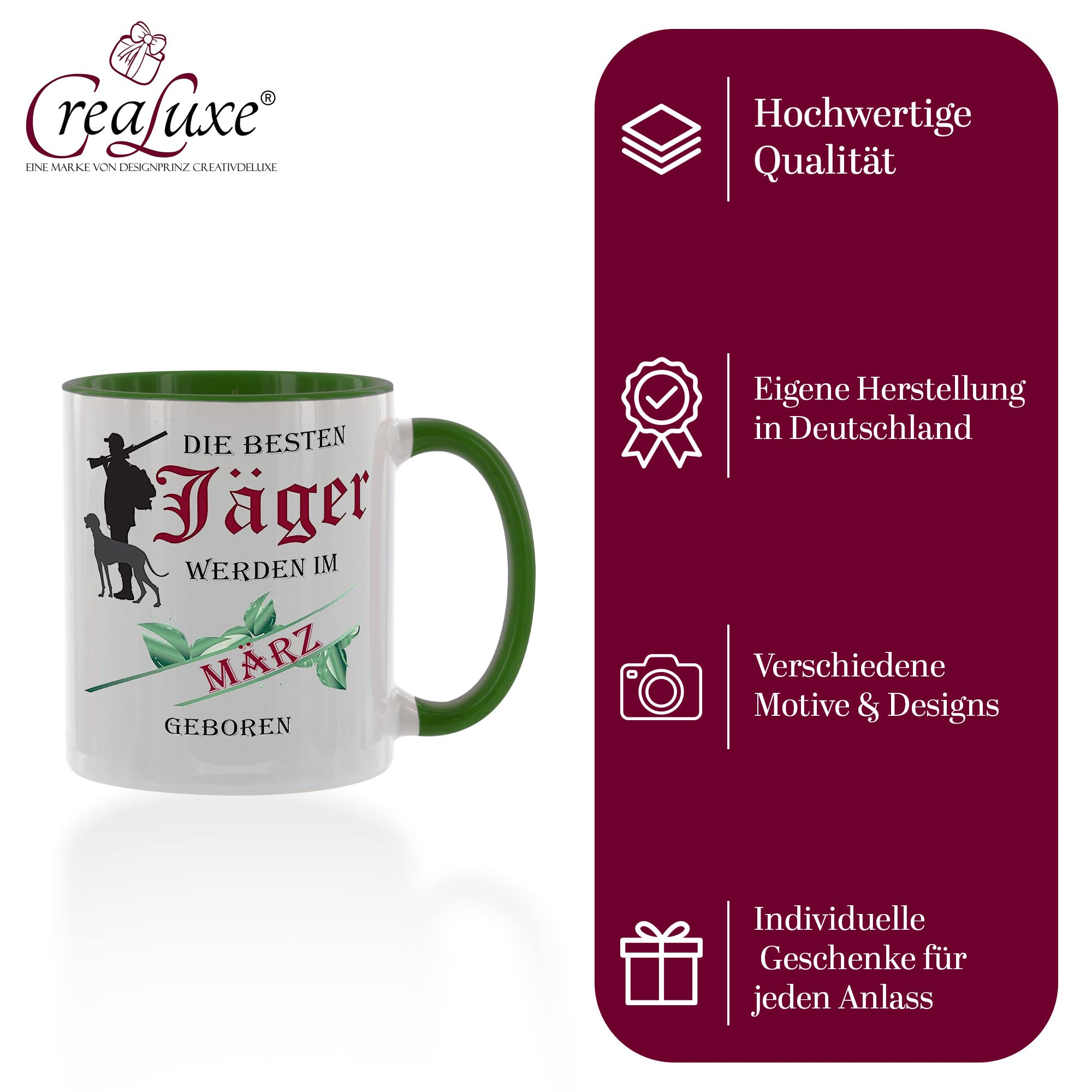 Individuelle Kaffeetasse „Die Besten Jäger Werden Im Mai Geboren“ – Personalisierbar