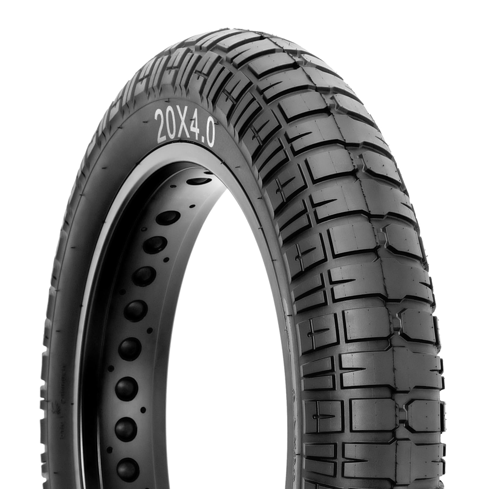 Hycline Ebike Fat Replacement Tire: 20x4.0 Inch Folding Puncture Resistant Fat Tires for Electric Bike, MTB, Heavy Duty, All-Terrain High-Density Tire for Street/Trail Riding