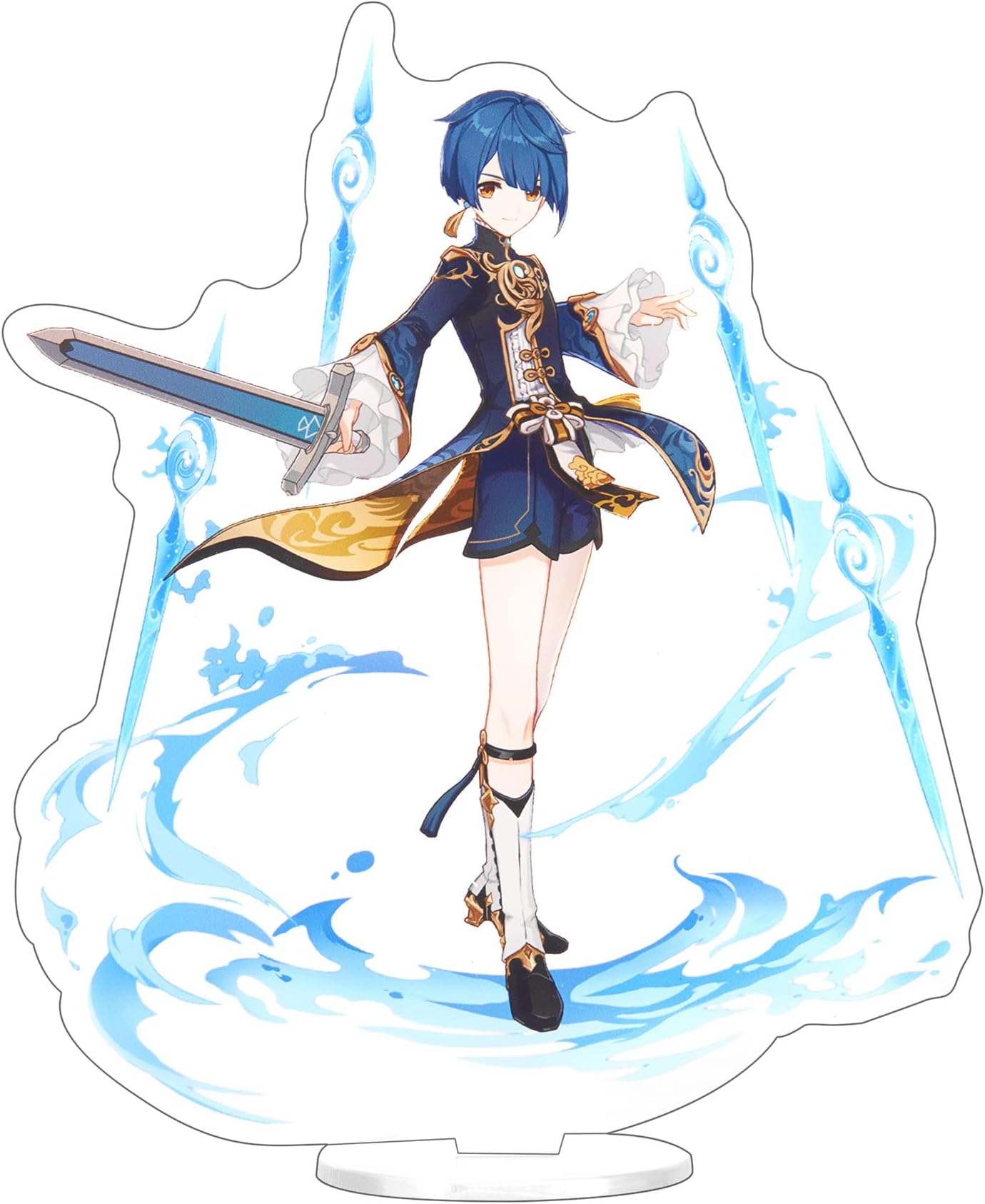 iDIMSON Genshin Impact Standing Figure Zhongli Hutao Ganyu Kazuha Venti Baal Acrylic Ornaments Collections for Fans (Xing Qiu)