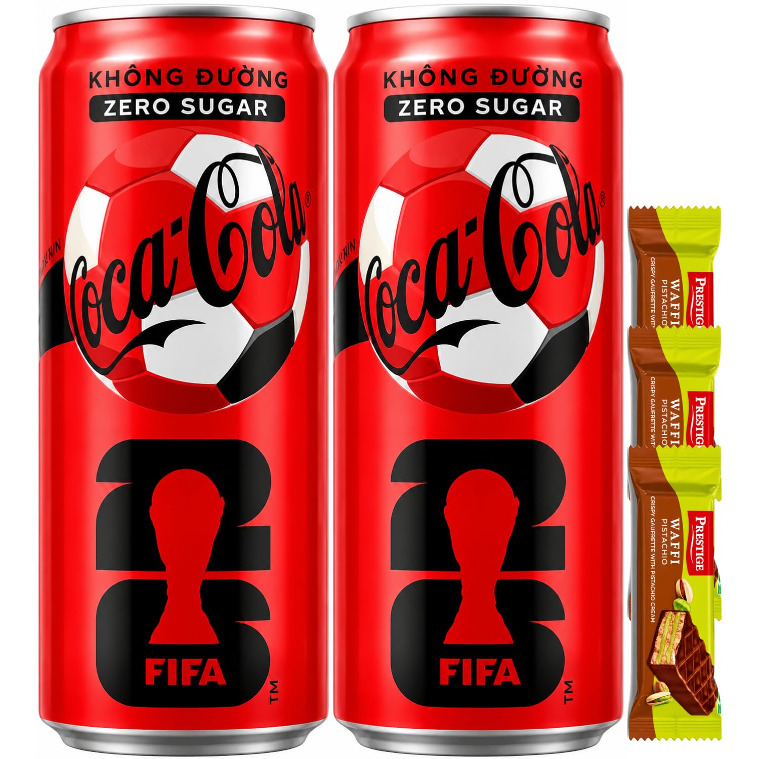 COCA-COLA - Zero Sugar FIFA Special Edition (ENG, NED) - Soft Drink Cans (320ml x 2pcs) By COUGAR | Refreshing Sugar Free Carbonated Cola Beverage ENG & NED Design Pack | Fizzy Chilled Party Drink Combo – (Imported-MALAYSIA)-image-45